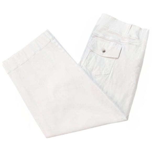Spanx Stretch Twill Cropped Wide Leg Pants in Bright White. - Picture 5 of 7
